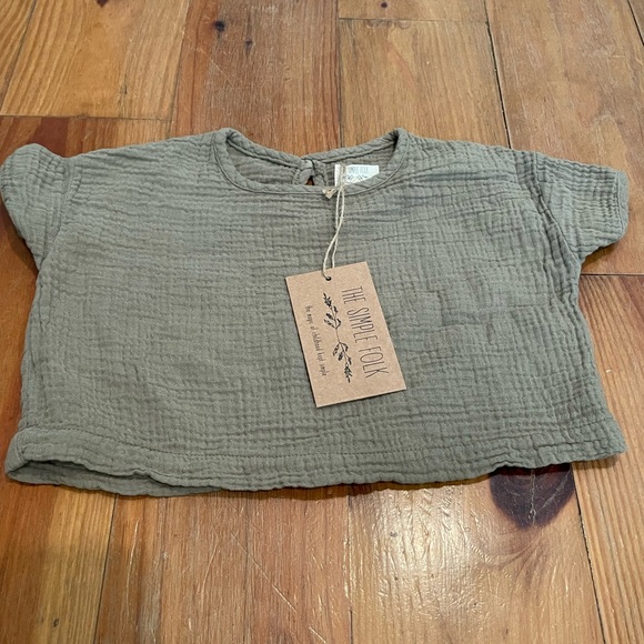 The Simple Folk 3-6 m set NWT muslin shirt cotton pant - Picture 4 of 6